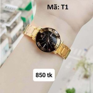 গোল্ডেন চেন কালো ডায়াল