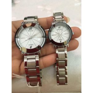 silver white couple set